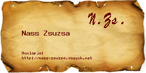 Nass Zsuzsa névjegykártya